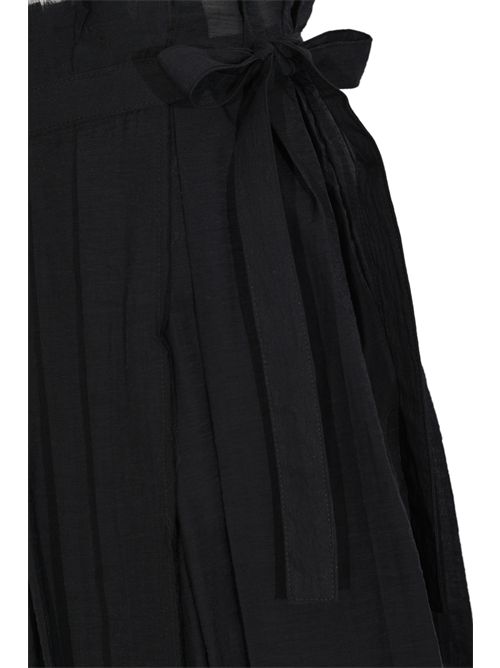Gonna portafoglio in mussola di cotone Nero Alpha Studio | AD-6543M2002